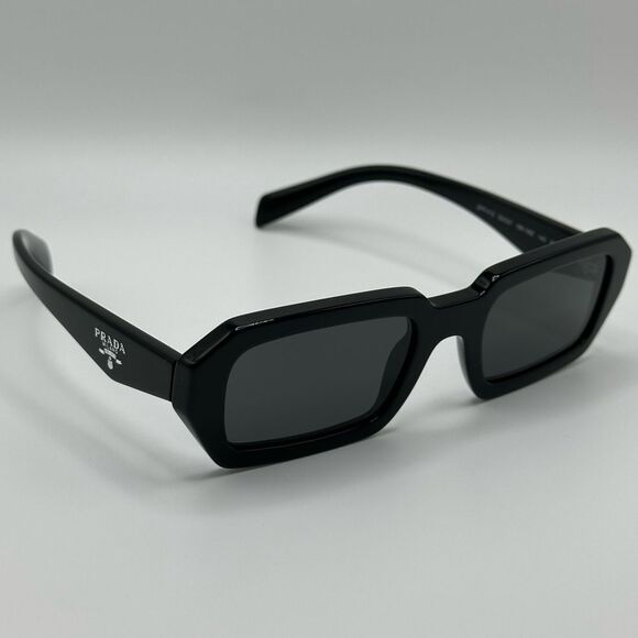 PRADA Sunglasses PRA12S 16K08Z Black/Dark Grey Unisex NEW - Picture 7 of 12